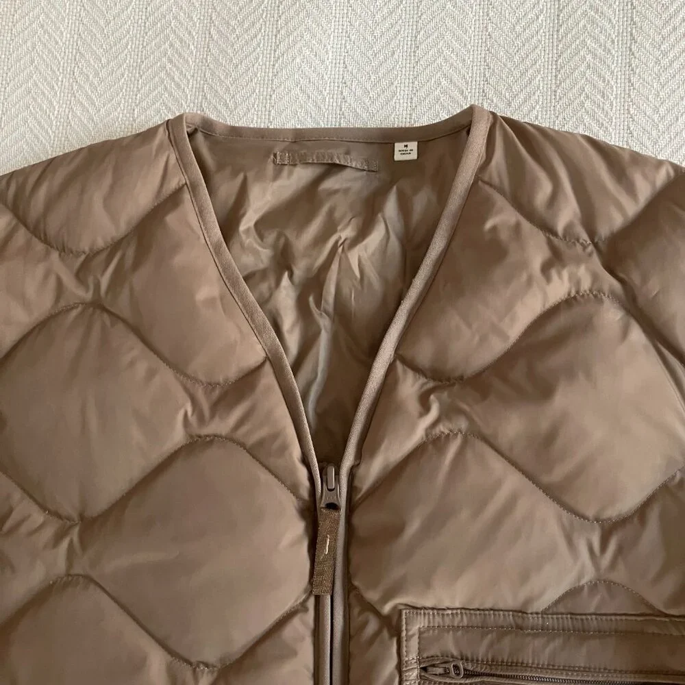 Lemaire Uniqlo U Recycled Down Jacket 34 Brown Size M - Picture 5 of 12